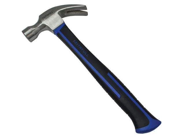 Faithfull 454g (16oz) Claw Hammer with Fibreglass Handle – Durable & Lightweight