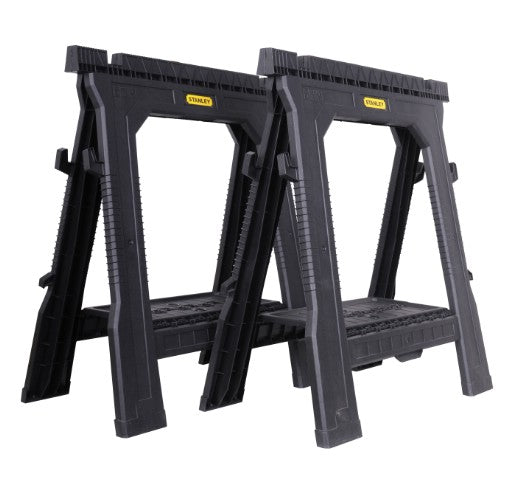Stanley Folding Saw Horse Twin Pack – Durable, Portable Work Support